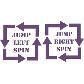Arrow Spin Sensory Wall & Floor Hallway Set for Schools Art Decor Floor peel and stick Decal Sticker (Purple)