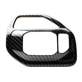 Cobra-Tek For 19-24 Ram 4 Wheel Drive Switch Cover Trim Gloss Black Carbon Fiber Print ABS