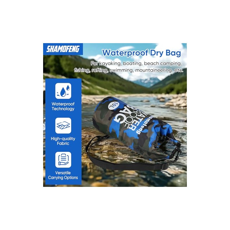 Bolsa seca impermeable de 5 l/10 l/15 l/20 l/30 l/mochila