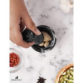 Mortar and Pestle (Black Zebra, 2.5")