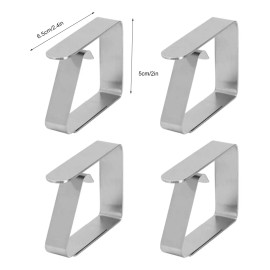 generic Clip Antideslizante Mantel Acero Inoxidable Hogar 4 Piezas