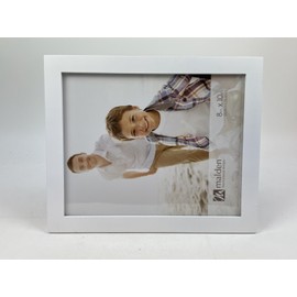 MALDEN DESIGNS 372-80 Smooth White Wood Picture Frame Glass 8x10” New NIB