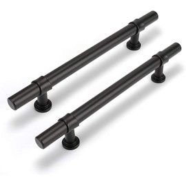 LONTAN 10 Black Cupboard Handles Black Kitchen Handle Black Handles Cupboard Door Handles Kitchen Cupboard Handles Wardrobe Handles Dresser Drawer Handles 128mm Bathroom Door Handle Cabinet Handles