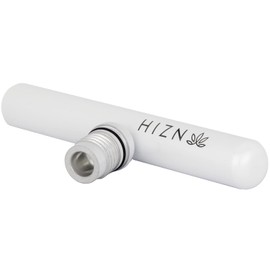 HIZN Pre-Roll Joint Case, Diameter 15 x 115 mm, King Size, CNC Fine Thread with Rubber Sealing Ring, Odour-Proof, Airtight, Waterproof, UV Protection (Pearl White)