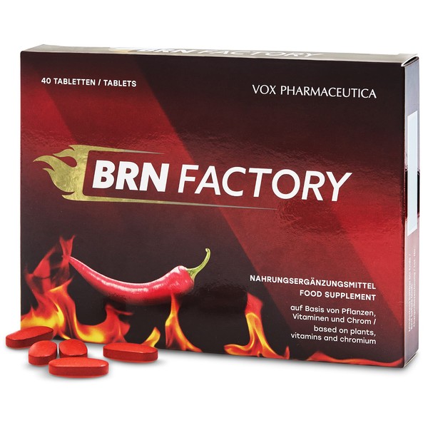 BRN-Factory 40 Red Tablets to Achieve Desired Results Faster in Synergy with Nature Formulation Created With Chili, Chrome, Niacin and Vitamins (Apotheca Tab)