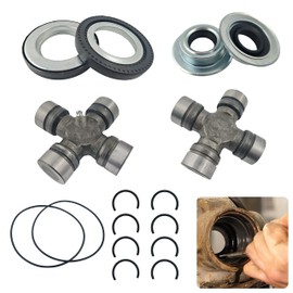 Front Axle Knuckle Vaccum Shaft Seal & Hub O-Rings & Tube Dust Seals Kit Fits For Ford Super Duty 2005-2019 F250 F350 F450 F550 With Dana Super 60, Replacement#2017426 2014835 54983