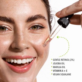 Lemyn Organics Retinol2 Facial Oil Serum with 2% Advanced Gentle Retinol, Vitamin A+E+F – Freshly Made Anti-Aging, Hydrating, and Firming Formula | 15ml