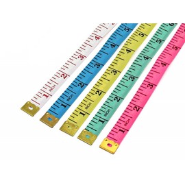 Onwon 5 Pcs Multicolor Soft Measure Tape Flexible Cloth Ruler Measuring Sewing Tailor Body Measurement 60Inch/150cm
