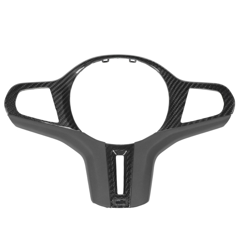 Car Steering Wheel Frame Cover Trim Sticker Decoration Carbon Fiber
