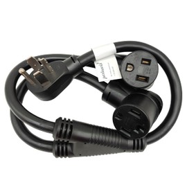 Parkworld 64279 NEMA 14-30P to 6-50R Splitter Cord, NEMA 14-30 Dryer 4-Prong Plug to Welder 6-50 Outlet and 14-30 Receptacle 3 Feet