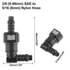 X AUTOHAUX 9.89mm SAE to 10.5mm 90 Degree Fuel Line