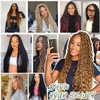 7 Packs Burgundy Crochet Box Braids Curly Ends 14 Inch