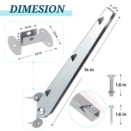 18 Pack Barbed Wire Extension Arms for Wooden Fence Posts, Flat or Surface Mounted Barbed Wire Arm Extensions,Cornered Barbed Wire Arms for Garden and Home, Silver - 18 Pack