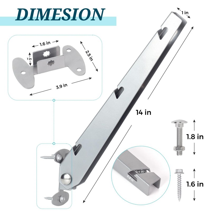 18 Pack Barbed Wire Extension Arms for Wooden Fence Posts,