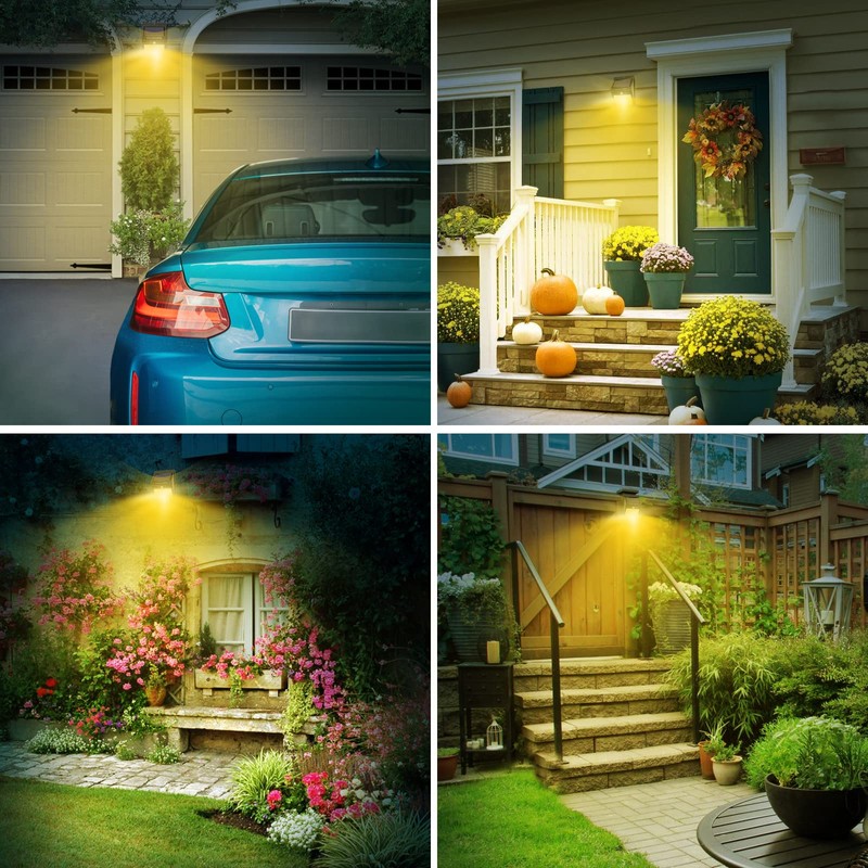 6 Pack Solar Motion Lights Outdoor, 3 Modes/100LED Solar Security