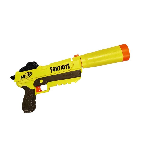 Nerf Fortnite SP-L Nerf Elite Dart Blaster with Detachable Barrel and 6 Official Nerf Fortnite Elite Darts For Youths, Teens, Adults