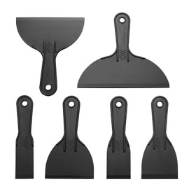 6 Pack Putty Scrapers Set,Flexible Plastic Paint Scraper Tool for Spackling,Plastic Spreader, Spackle Tool, Wallpaper Scraper, Scraper Tool, Putty Scrapers