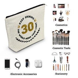 YULUENZE Inspirational Birthday Presents 30th Birthday Golden Shining Remember You Are Braver Stronger Smarter Beautiful Happy 30-Year-Old Birthday Present for Women Friends Sisters