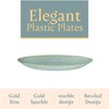 PLASTICPRO 128 Pack Elegant Disposable Plastic Plates Combo Set Bulk