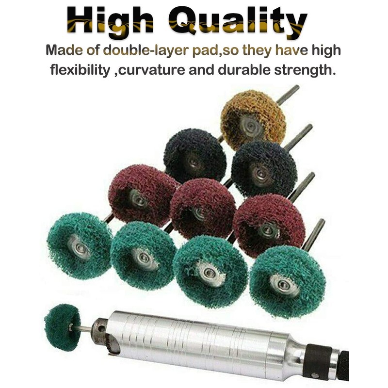 Rocaris 80Pcs 1" (25mm) Abrasive Wheel Buffing Polishing Wheel Set