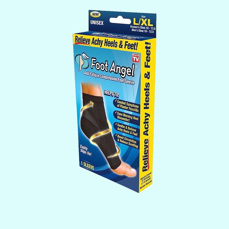 Foot Angel FALW-MC24/6 Anti-Fatigue Compression Foot Sleeve for Plantar Fasciitis