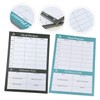 KICHOUSE Weekly Household Calendar Food Notebook 2pcs Tearable Diet Planner