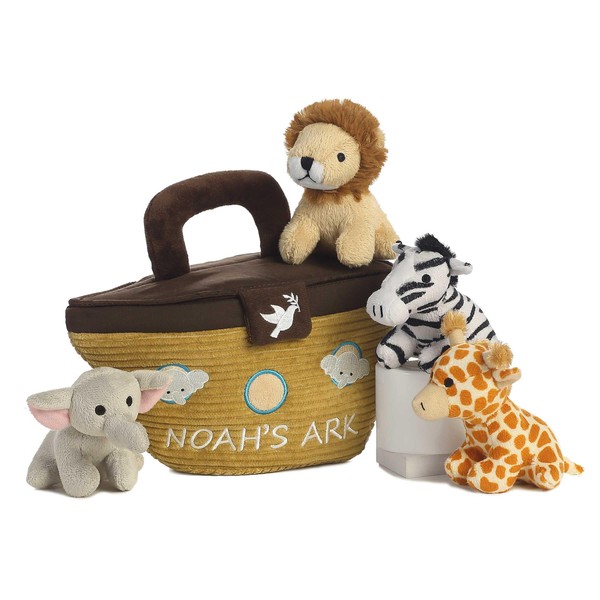 ebba™ Engaging Baby Talk™ Noah's Ark Baby Stuffed Animal - Sensory Delight - Interactive Learning - Multicolor 8 Inches