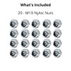 M10 Nyloc Steel Nuts, 10mm Self Locking Nuts with Nylon
