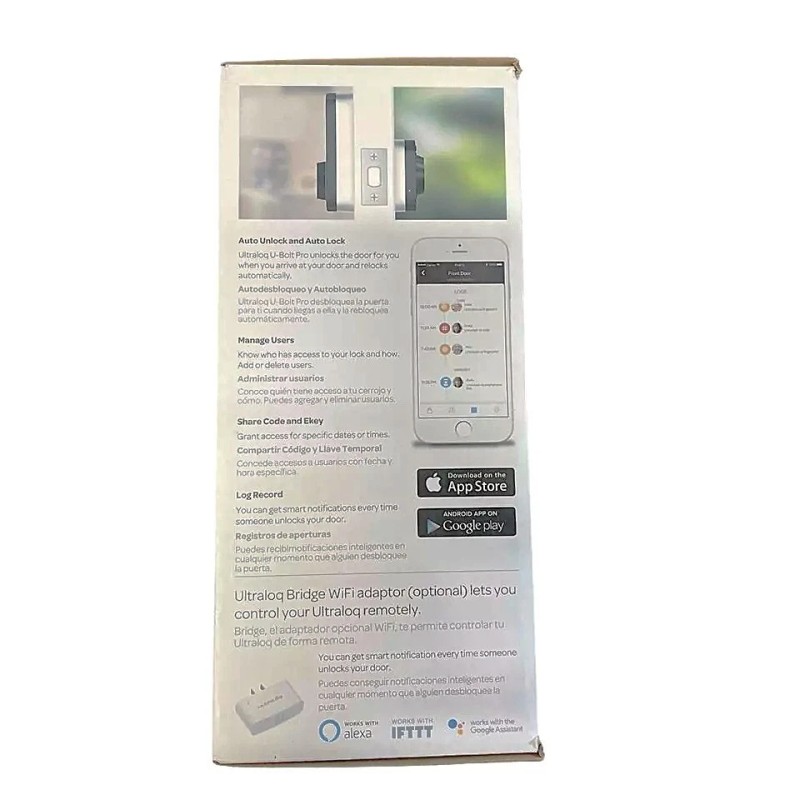 Ultraloq Smart Deadbolt U-Bolt Pro & UB01 V2.08 Keypad, Fingerprint,