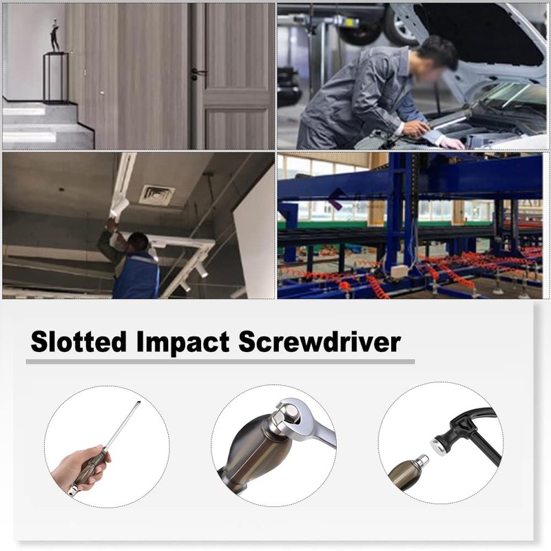 Utoolmart Slotted Impact Screwdriver 10 Inch Keystone Demolition Driver Magnetic