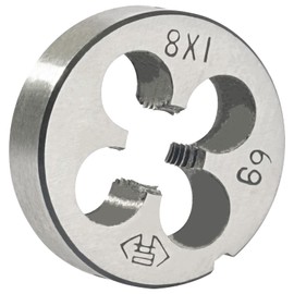 Aceteel M8 X 1mm Metric Round Thread Die, Right Hand Machine Threading Die M8x1