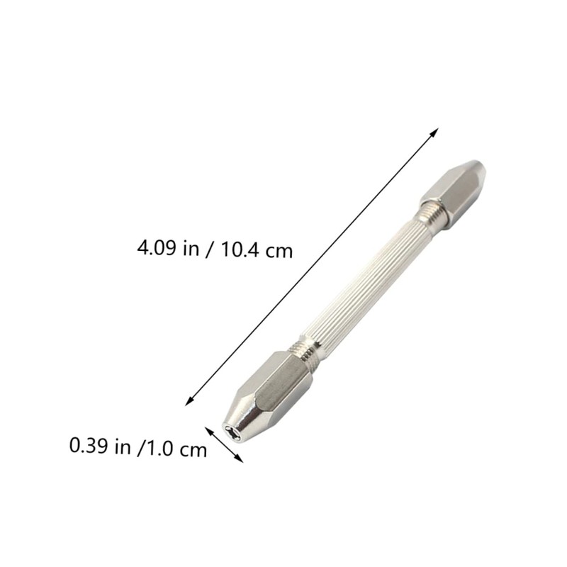 LALAFINA 3sets Mini Hand Drill Pin Vise Hexagonal Double Head