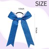 Long Tail Glitter Cheer Bows 16 PCS Collegiate Style Cheer