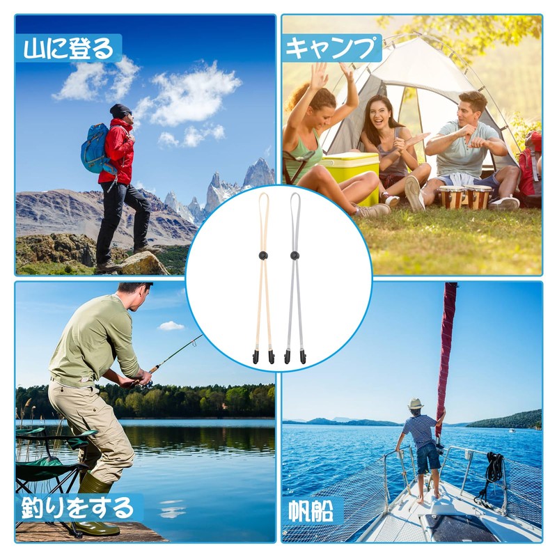 RICISUNG Hat Strap, Set of 2, Hat Clip, Strap for