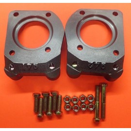 auto city classic 1964-1967 mustang v-8 4 piston caliper mounting brackets new  kelsey hayes style