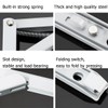 ANTEISI White Folding Shelf Bracket Hinges,12 in Floating Desk Hinge,Garage