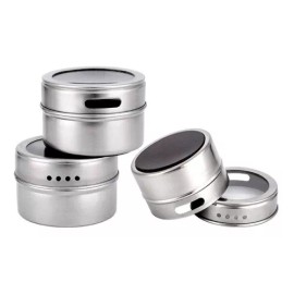 Aquila Juego De Especieros Magnéticos Postdam - Je1630 Color Plateado