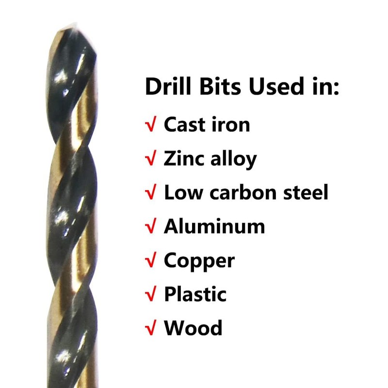 VALYRIANTOOL 60PCS Micro Drill Bits Set, HSS Black Gold Mini