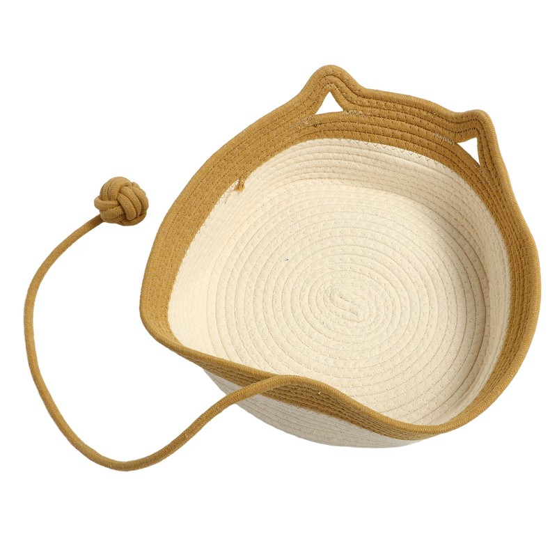 Handwoven Cotton Rope Cat Bed Multifunctional Exquisite Comfortable Cat House