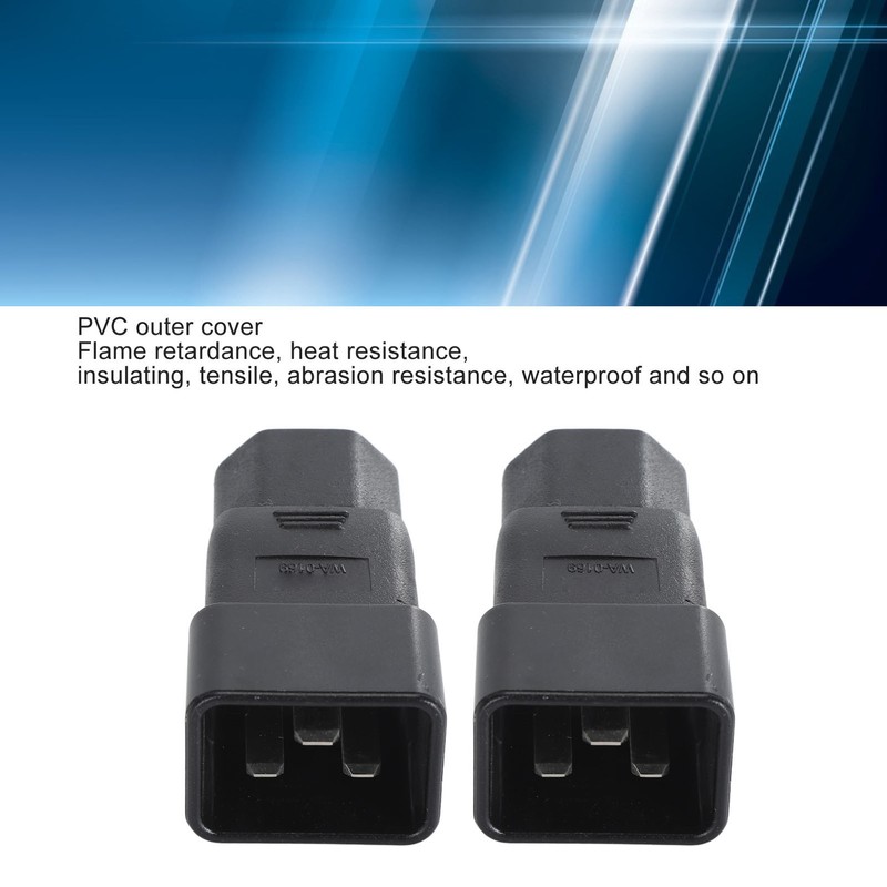 2pcs IEC320 C20 to IEC320 C21 Power Adapter Professional Plug