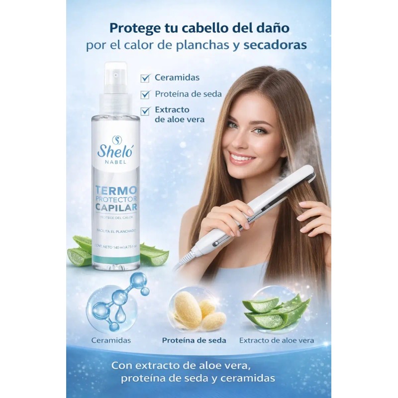 Termo Protector Capilar 140ml Facil Planchado Shelo Nabel
