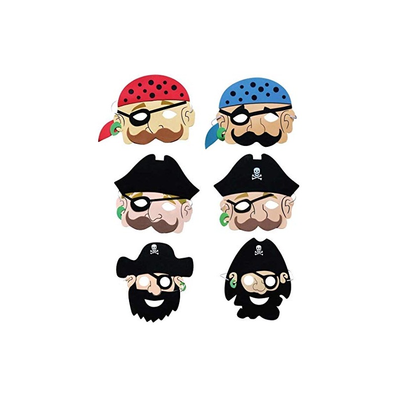 Pirate Foam Mask - Pack of 12