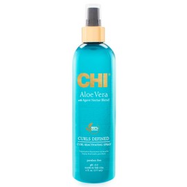CHI Aloe Vera Curl Reactivating Spray, Enhances Waves, Curls, & Coils, Provides Intense Hydration, Sulfate, Paraben & Gluten Free, 6 Oz