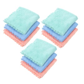 WOONEKY Makeup Remover 10pcs Face Makeup Remover Towel Microfiber Coral Velvet