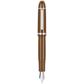 Jinhao X159 Pluma estilográfica 8 Punta fina, café con clip plateado acrílico de gran tamaño