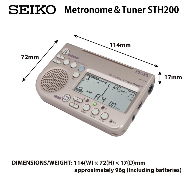 Seiko STH200K Metronome & Tuner Gold