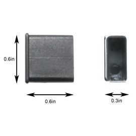 SJZBIN Cubiertas de enchufe USB macho antipolvo, 40 unidades, color negro, de plástico, a prueba de polvo, tapas de tapón de tapón USB