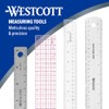Westcott Ver A Través regla de acrílico, transparente, 15 cm,
