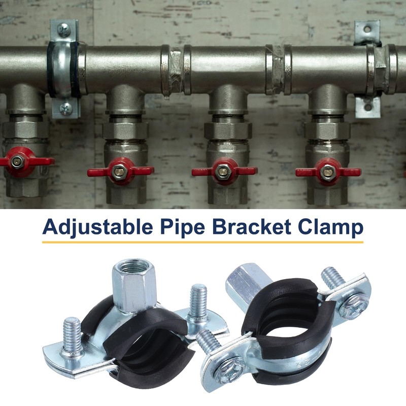 uxcell 6 Pcs Split Ring Pipe Hanger, 20mm/0.8inch Adjustable Pipe