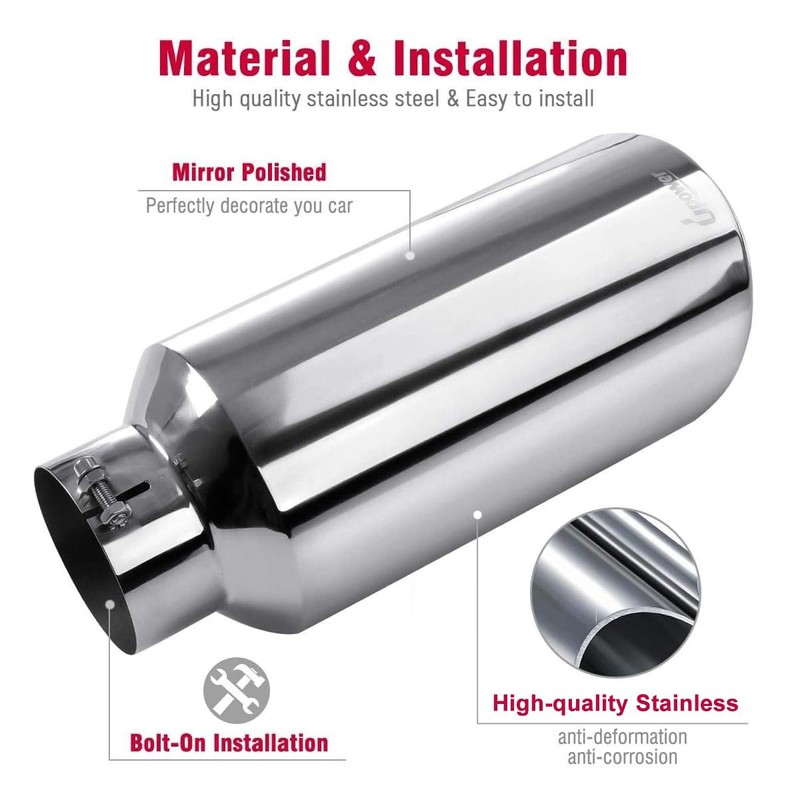 Upower Diesel Exhaust Tip 5 inch Inlet 8 inch Outlet